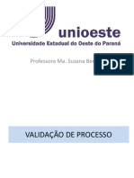 Aula 14 - Validação de Processos