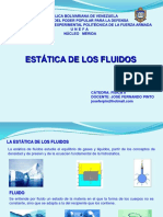 Estática de Los Fluidos: Cátedra: Fisica Ii Docente: José Fernando Pinto