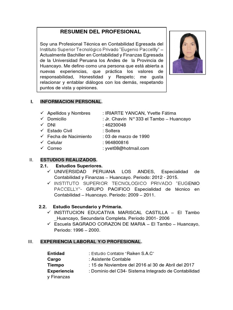 Curriculum vitae contabilidad 08 image