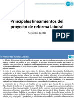 Principales Lineamientos Del Proyecto de Reforma Laboral