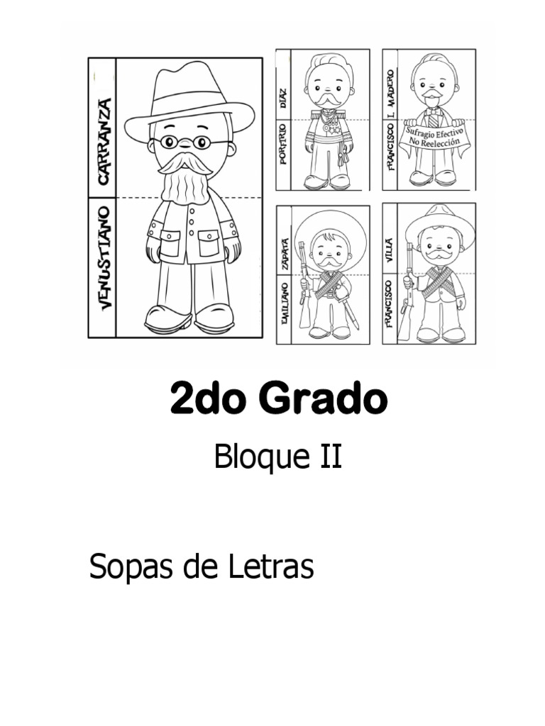 2do Grado - Bloque 2 - Sopa de Letras | PDF