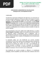 Comunicado Magisterio Valle-reclamacion Bonificacion x Servicios Prestados-cesantias y Reliquidacion Pension-09.13.2017