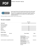 The Test Is Complete: Enlightks Ecdl/Icdl - Word Processing 5.0 - Word 2007 - Diag. Eng