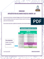 COMUNICADO-Ampliación de Examen de 2do Bimestre