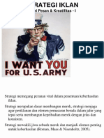 STRATEGI IKLAN Teori Pesan & Kreatifitas