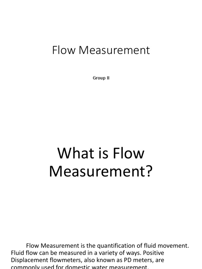 Understanding Flow Measurement Techniques | PDF | Flow Measurement ...