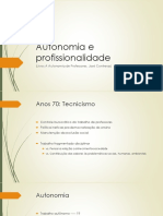 Aula 2 - Autonomia e Profissionalidade - Contreras