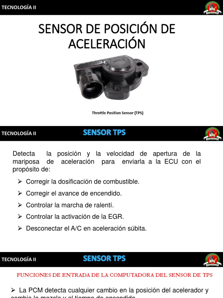 Funcionamiento y Pruebas del Sensor TPS | PDF | Acelerador | Sensor