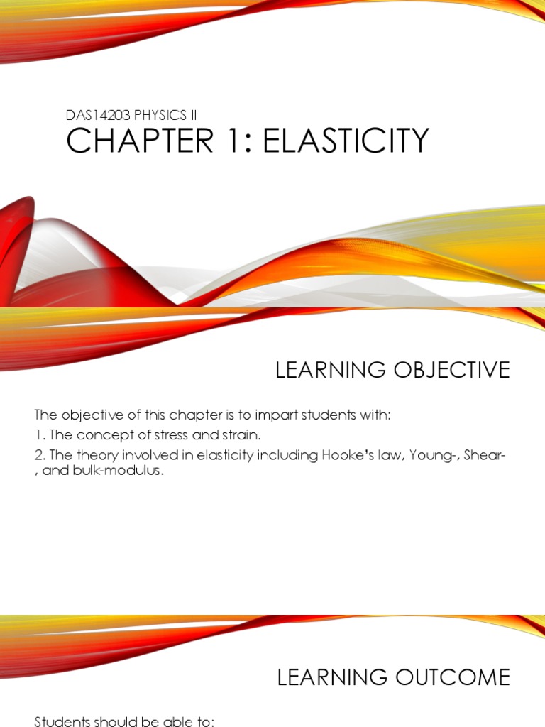 Understanding Elasticity in Physics | PDF | Elasticity (Physics ...