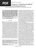 Analysis and Design of A Transformer-Feedback-Based Wideband Receiver