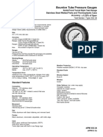 Bourdon Tube Pressure Gauges: Solid-Front Turret Style Test Gauge Accuracy + 0.25% of Span