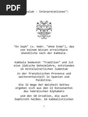 Kabbalah Interpretationen Pdf