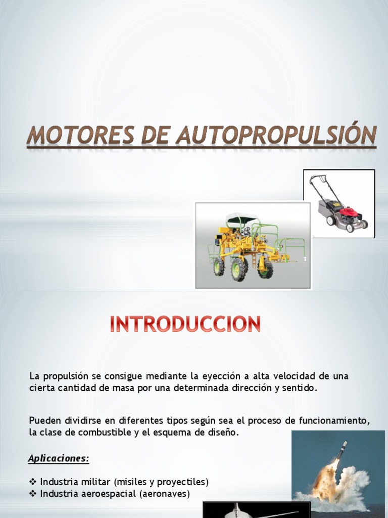 Motores Autopropulsion PDF Motor a reacción Motor de cohete