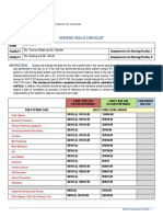 Nursing Skills Checklist: Instructions