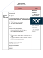 Date Class / Time Content Impact: Daily Lesson Plan English Language Year 3