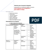 Requisitos proyecto integrador empresa