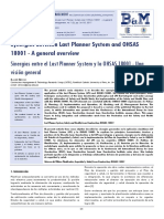 Synergies Between Last Planner System and OHSAS 18001 - A General Overview