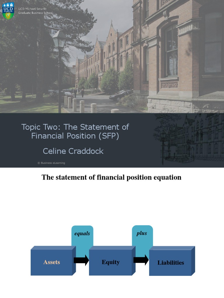 Topic 2 The Statement of Financial Position | PDF | Balance Sheet | Expense