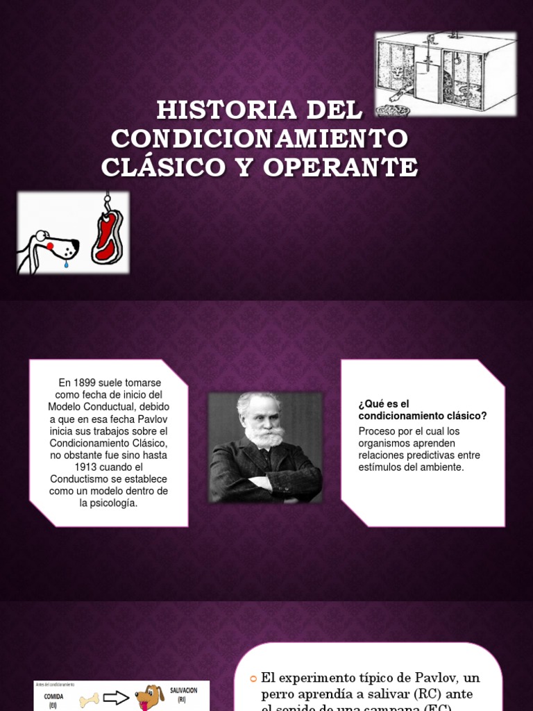 Historia Del Condicionamiento Clásico y Operante
