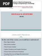 Signals & Systems: Department of Electrical Engineering University College of Engineering & Technology