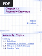 Assembly Drawings: Topics Exercises