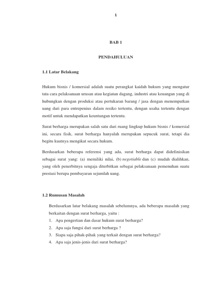 Makalah Hukum Surat Berharga