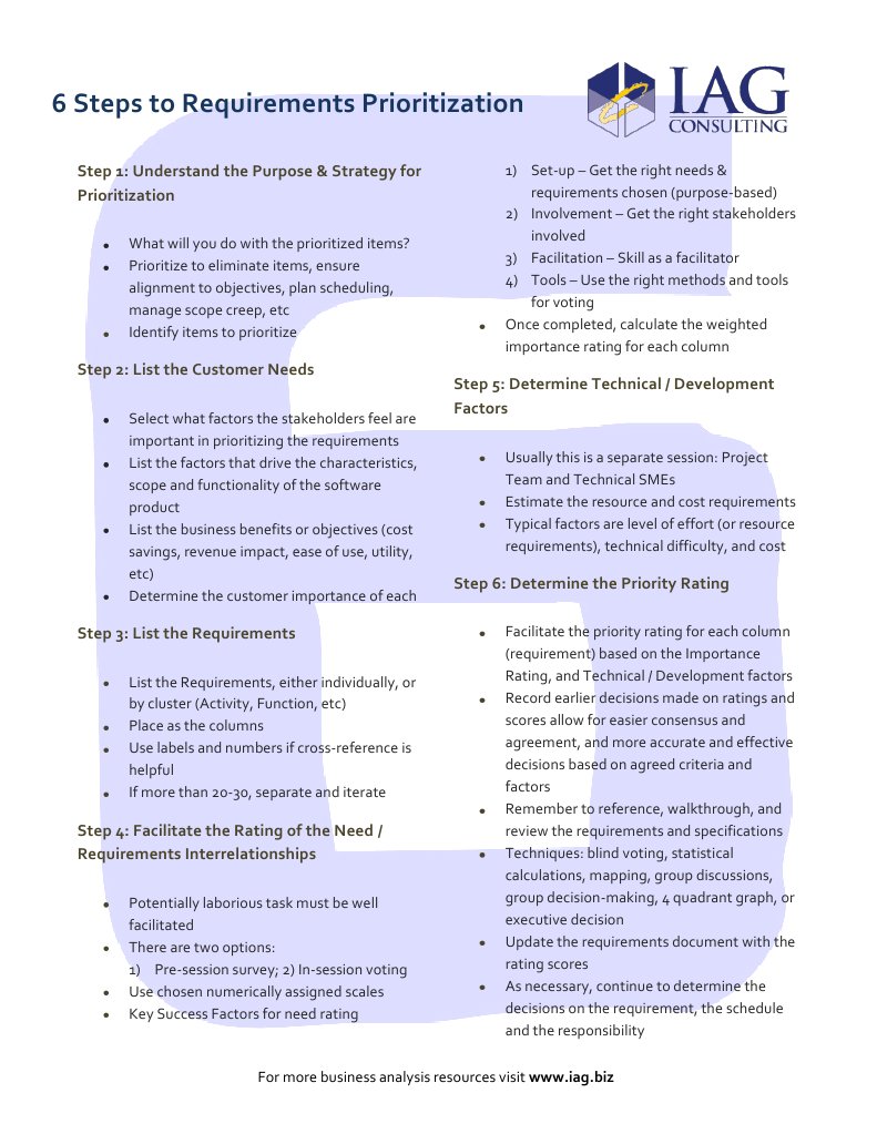6 Steps To Prioritizing Your Business Requirements | PDF | Business ...