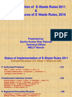 Implementation of E-Waste Rules 2011 & Salient Features of E Waste Rules, 2016
