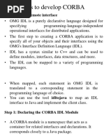 Steps To Develop CORBA