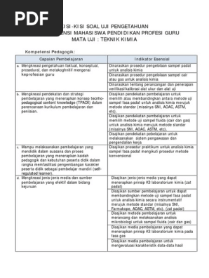 Soal Ppg Kimia Pdf Ilmusosial Id
