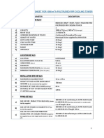 SL No Parameter Description: Specification Data Sheet For 1000 M /H Pultruded FRP Cooling Tower