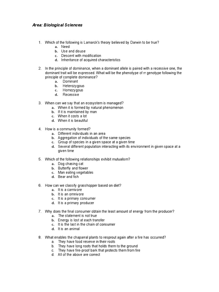 Key Concepts in Biological Sciences | PDF | Dominance (Genetics) | Genotype