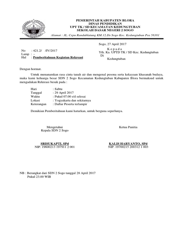 Surat Izin Karyawisata