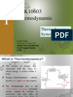 DAK10603 Thermodynamic: Thermodynamics Systems