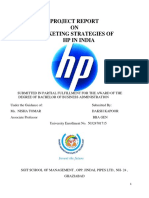 HP Marketing Strategies Report in India