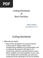 Coding Standards & Best Practices: Balaji Uppala