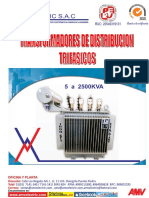 Catalogo de Transformadores Distribucion Trifasicos en Aceite Amv Electric