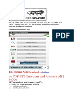50 TOP FET Questions and Answers PDF