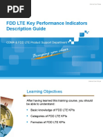 FDD LTE Key Performance Indicators Description Guide