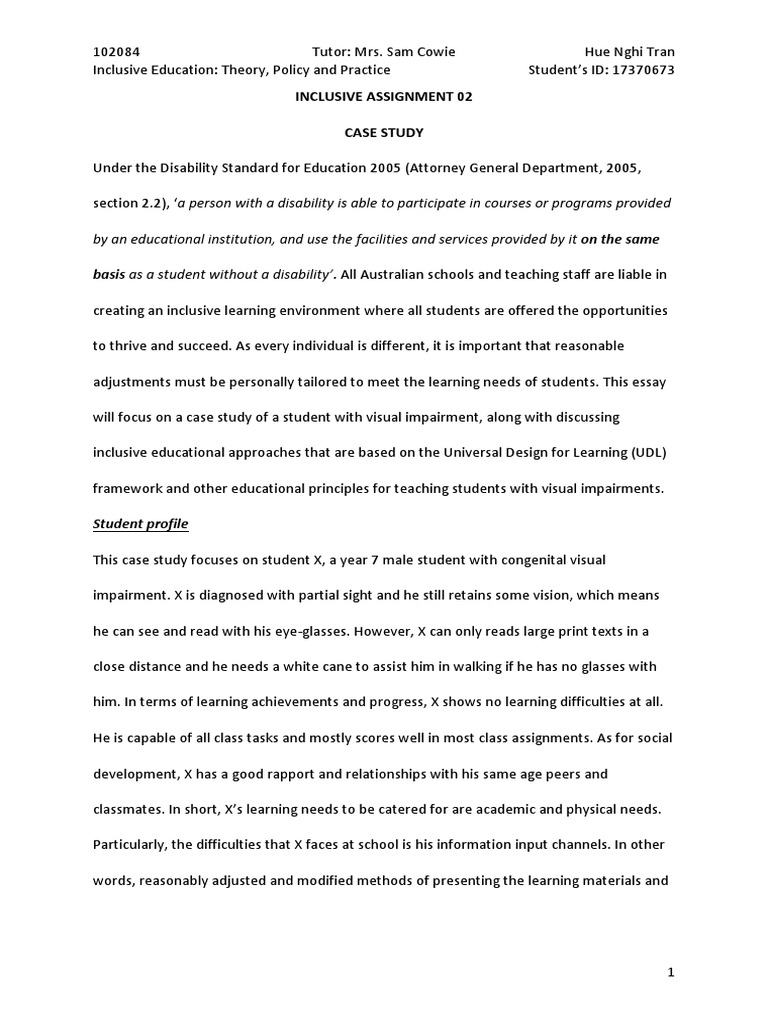 Inclusive Education for Visual Impairment | PDF | Inclusion (Education ...
