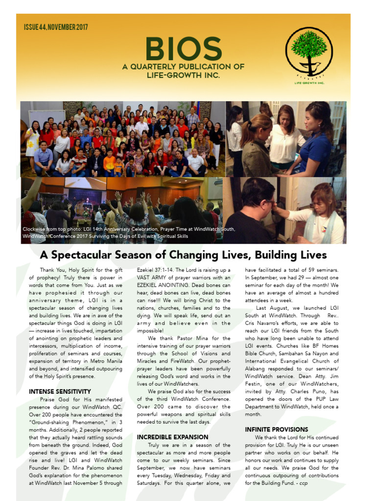 A Spectacular Season of Changing Lives, Building Lives PDF Prophecy