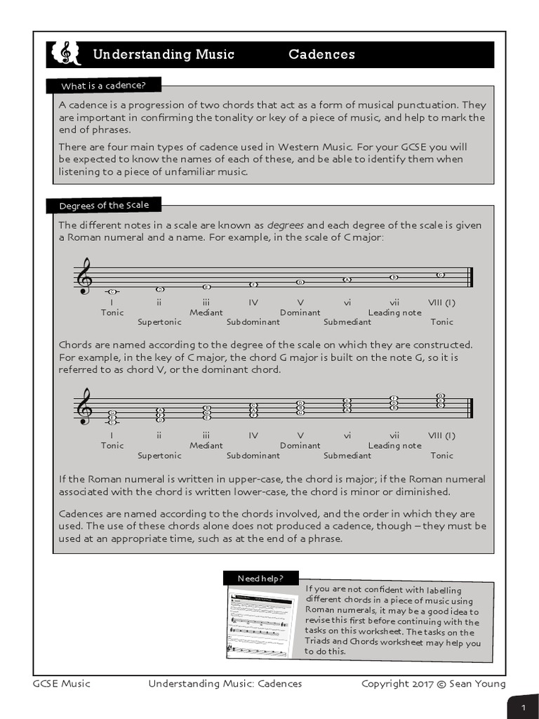 Understanding Music Cadences | PDF | Chord (Music) | Musical Techniques