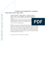 Quantum Teleportation and Entanglement Swapping With Linear Optics Logic Gates