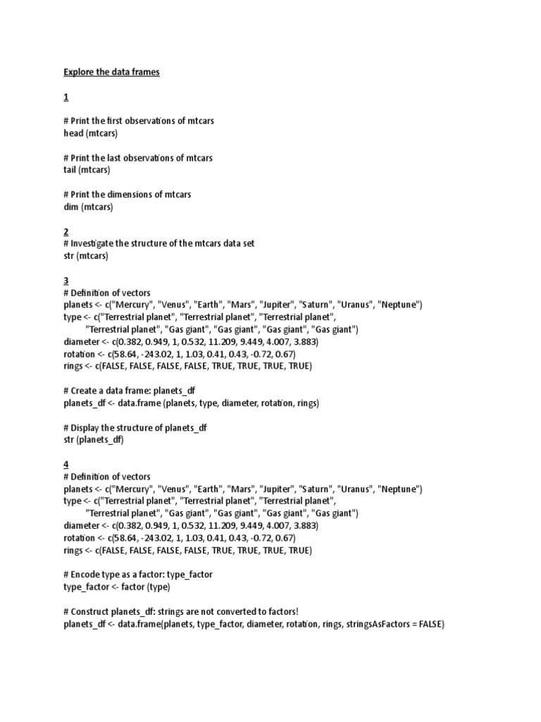 Explore The Data Frames 1 | PDF
