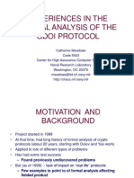 Experiences in The Formal Analysis of The Gdoi Protocol