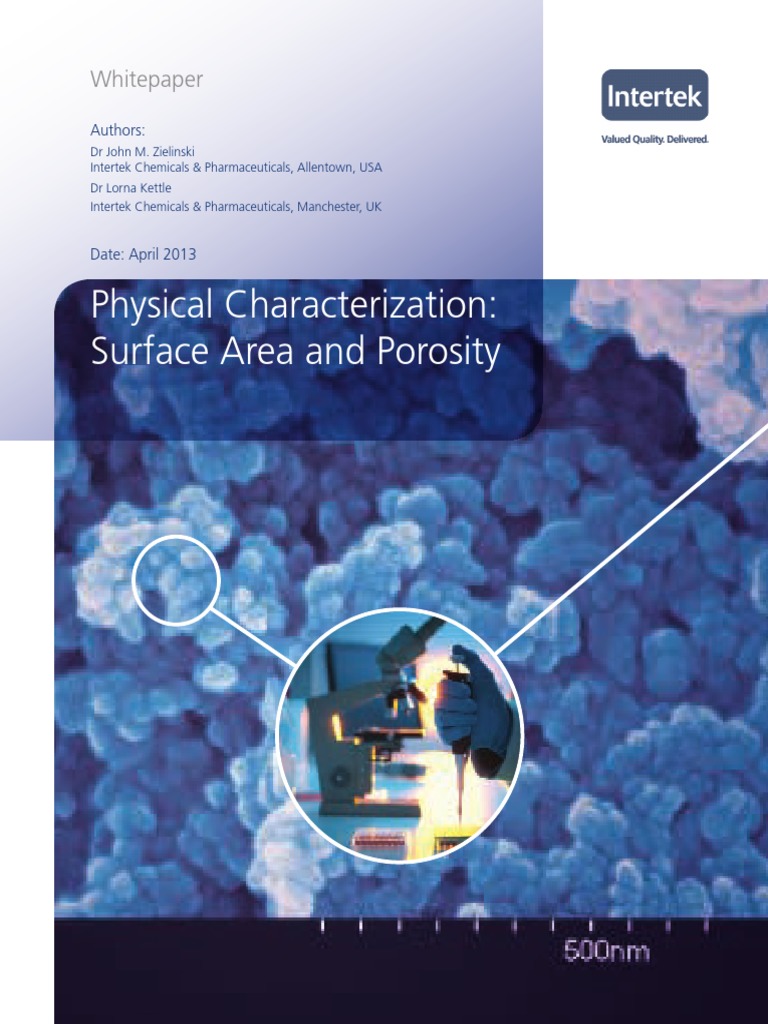 Intertek White Paper Surface Area and Porosity PDF | PDF | Porosity ...