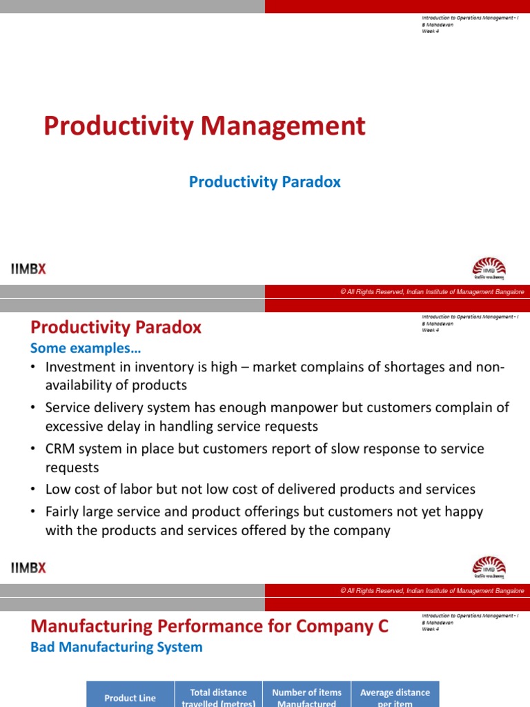 Week 4 Handout PDF | PDF | Lean Manufacturing | Operations Management