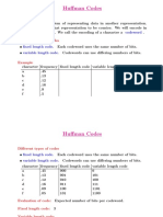 Huffman Codes: Coding