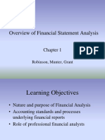 Overview of Financial Statement Analysis: Robinson, Munter, Grant