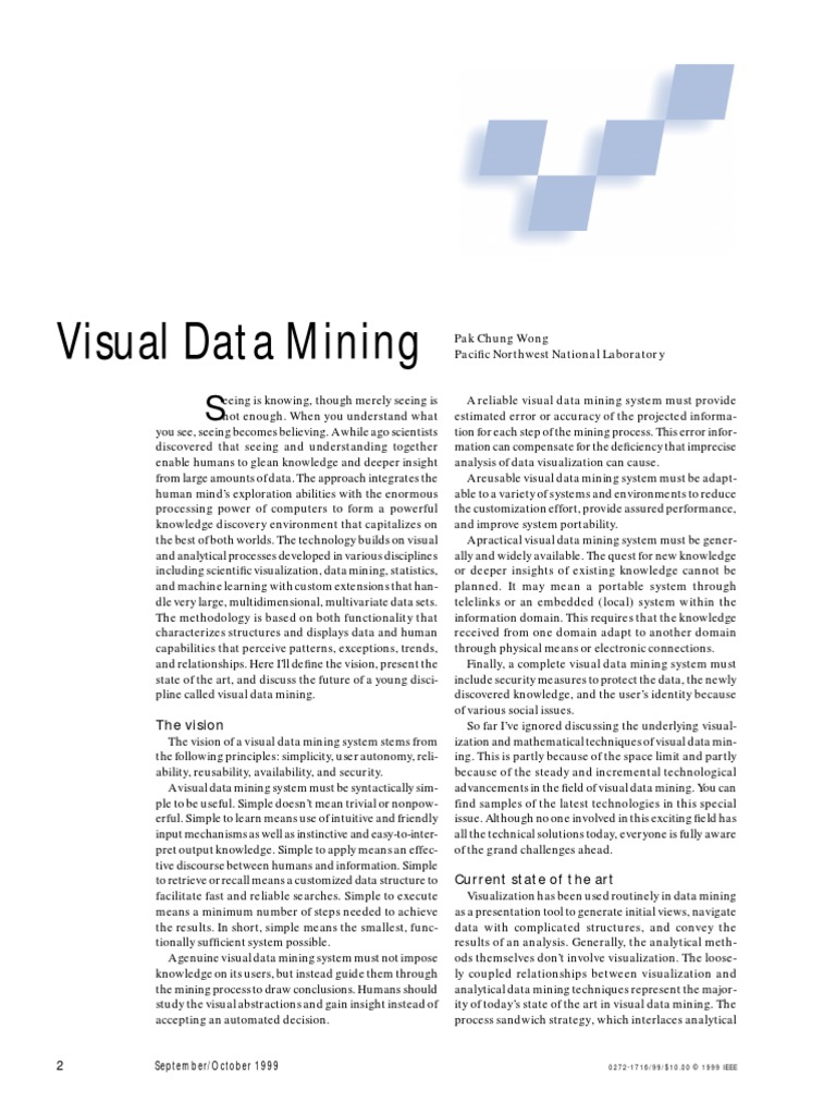 Visual Data Mining | PDF | Data Mining | Visualization (Graphics)